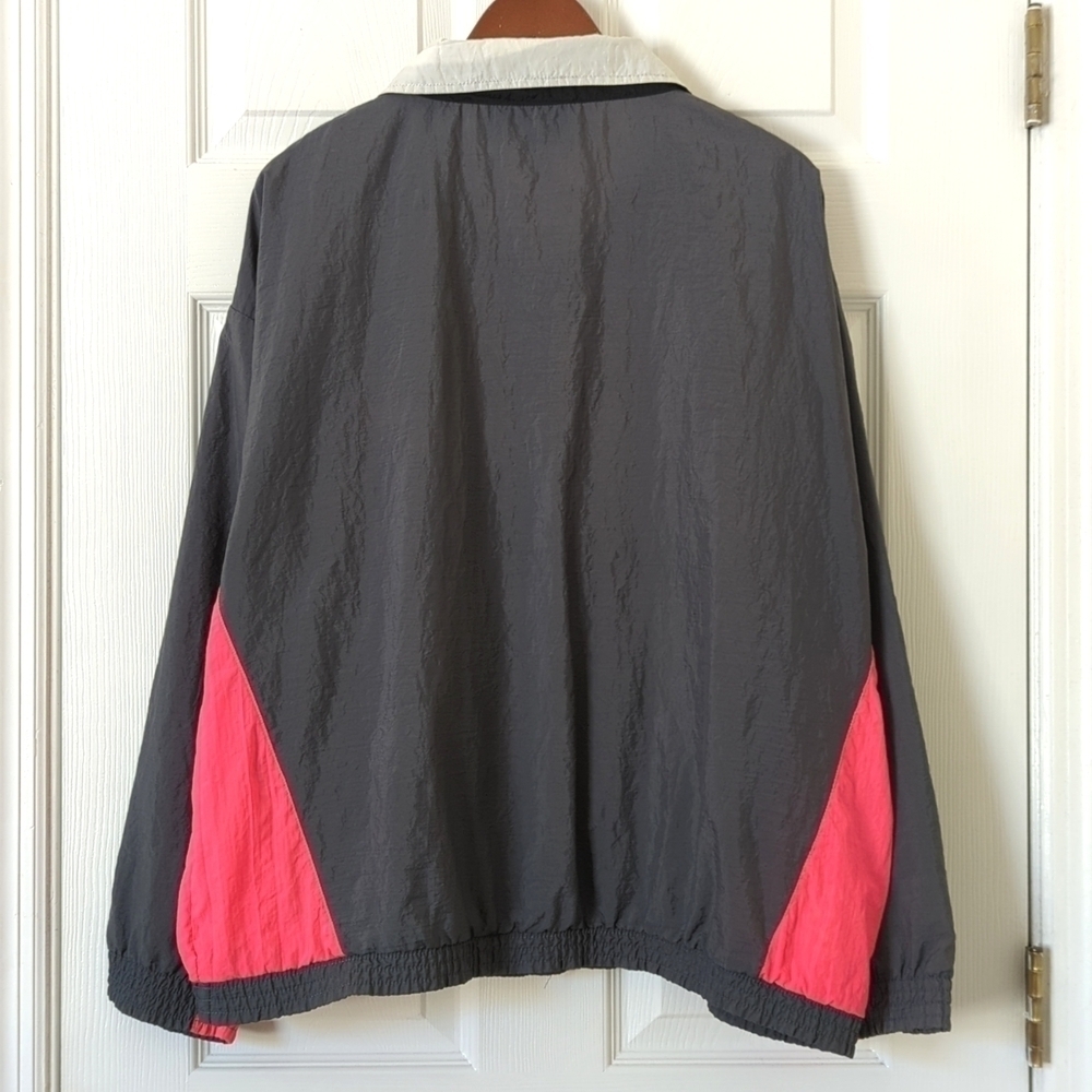 Beverly Hills Athletic Club 80's Vintage Colorblock Pullover Windbreaker Gray M - Picture 11 of 12